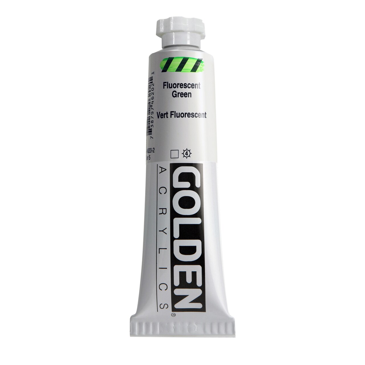Golden Fluorescent Acrylic Color, 2 Oz. Tube, Fluorescent Green